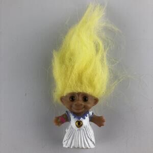 Vintage Troll Girl Doll Yellow Hair 1 1/2" Figure ACME NOVELTY 1992